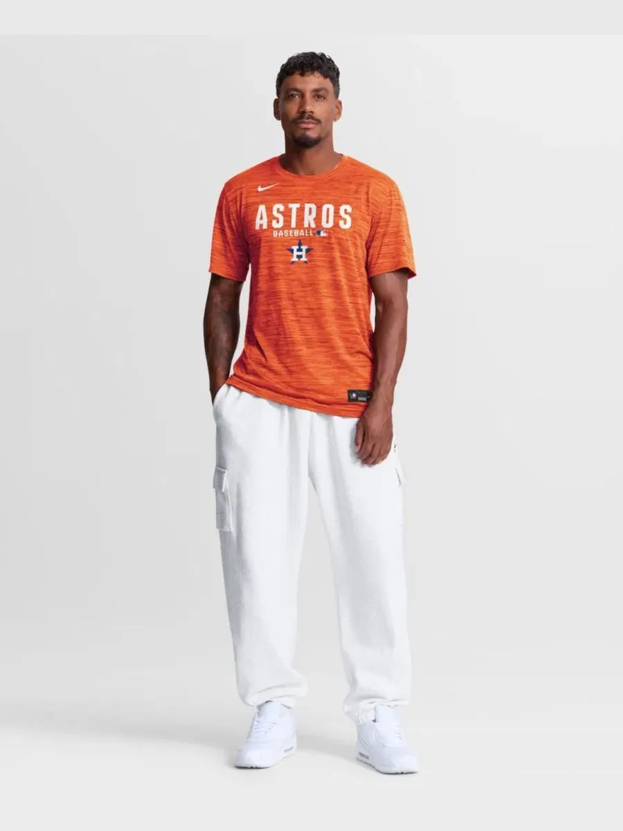Футболка с коротким рукавом и принтом Velocity Dri-FIT Nike — изображение 5 из 5, оранжевый