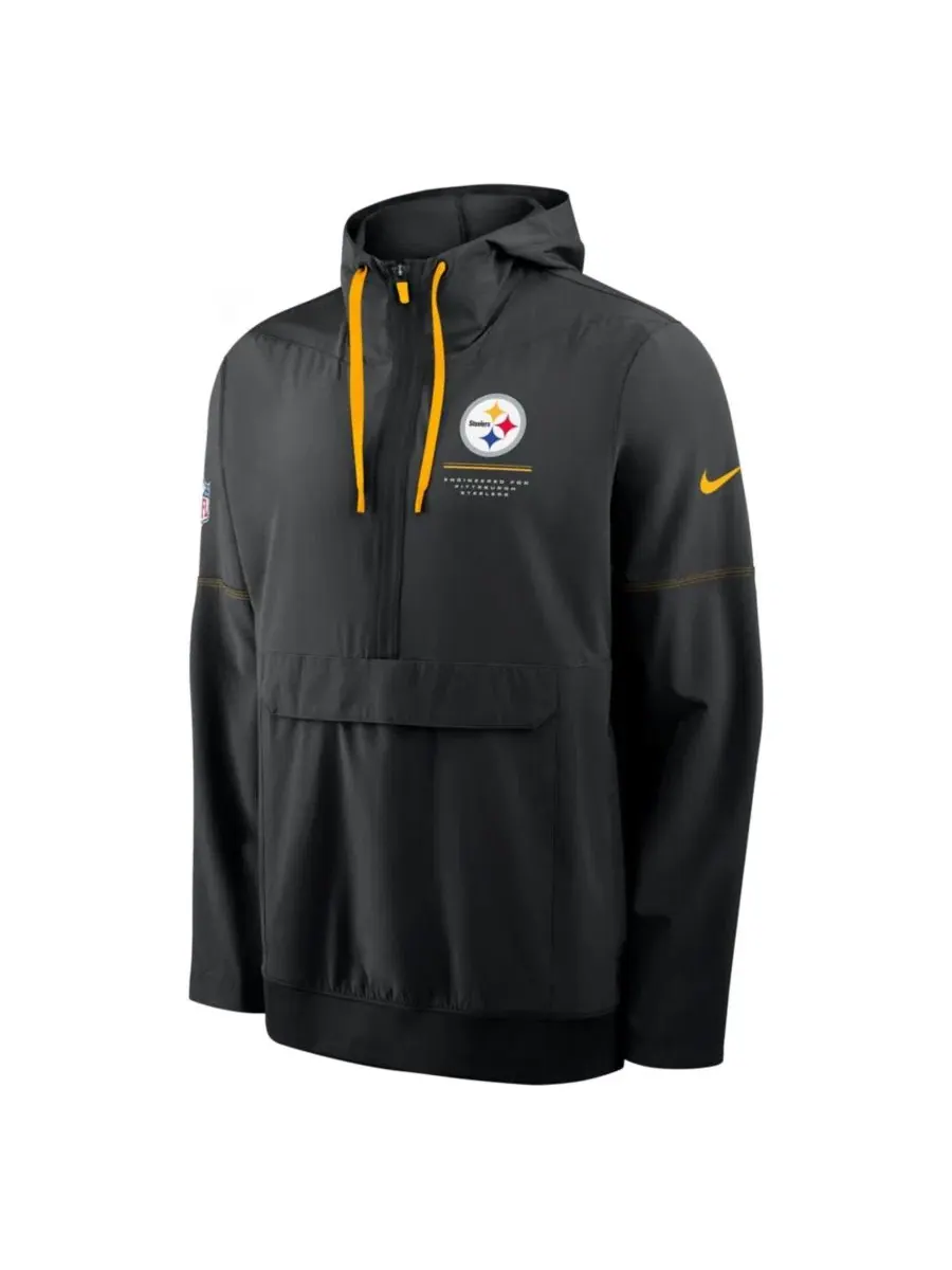 Ветрозащитная куртка-худи с капюшоном Sideline Logo Glory Anorak Half-Zip Hoodie Nike — изображение 2 из 3, черный