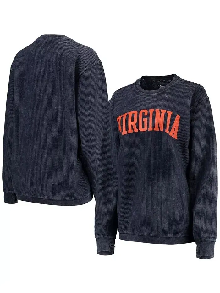 Женский темно-синий свитшот с удобной шнуровкой в ​​винтажном стиле Virginia Cavaliers, базовый — изображение 1 из 3