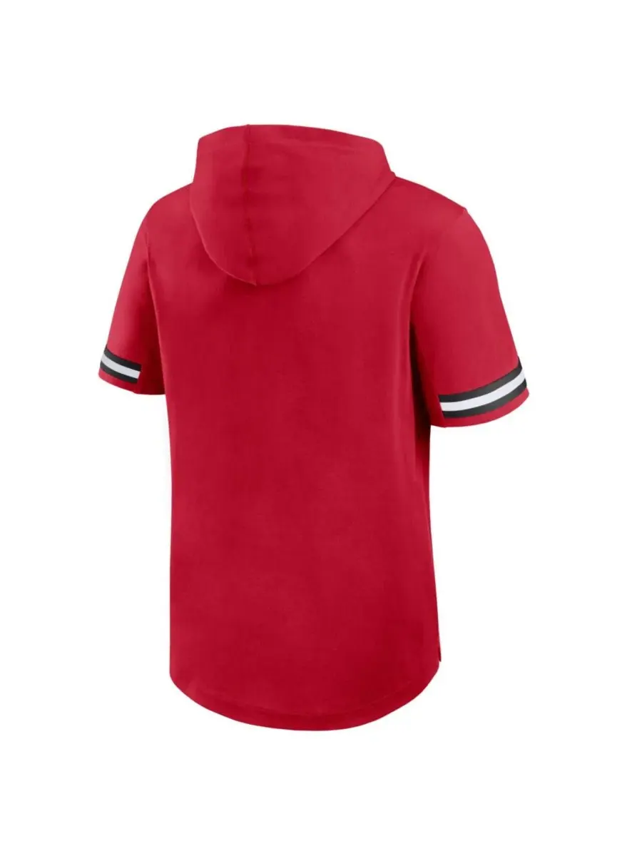 Футболка с капюшоном с коротким рукавом Tampa Bay Buccaneers Optimal Play Fanatics — изображение 3 из 5, красный серый