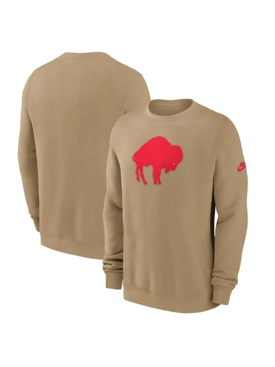 Свитшот мужской с принтом Swing Pass Rewind Club Pullover Nike — изображение 1 из 3, бежевый