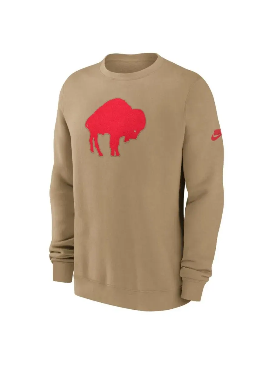 Свитшот мужской с принтом Swing Pass Rewind Club Pullover Nike — изображение 2 из 3, бежевый