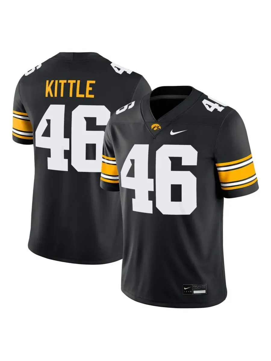 Мужская футболка Nike George Kittle 46 Iowa Hawkeyes Alumni Player Game — изображение 1 из 3, черный