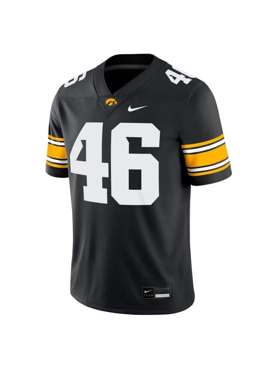 Мужская футболка Nike George Kittle 46 Iowa Hawkeyes Alumni Player Game — изображение 3 из 3, черный