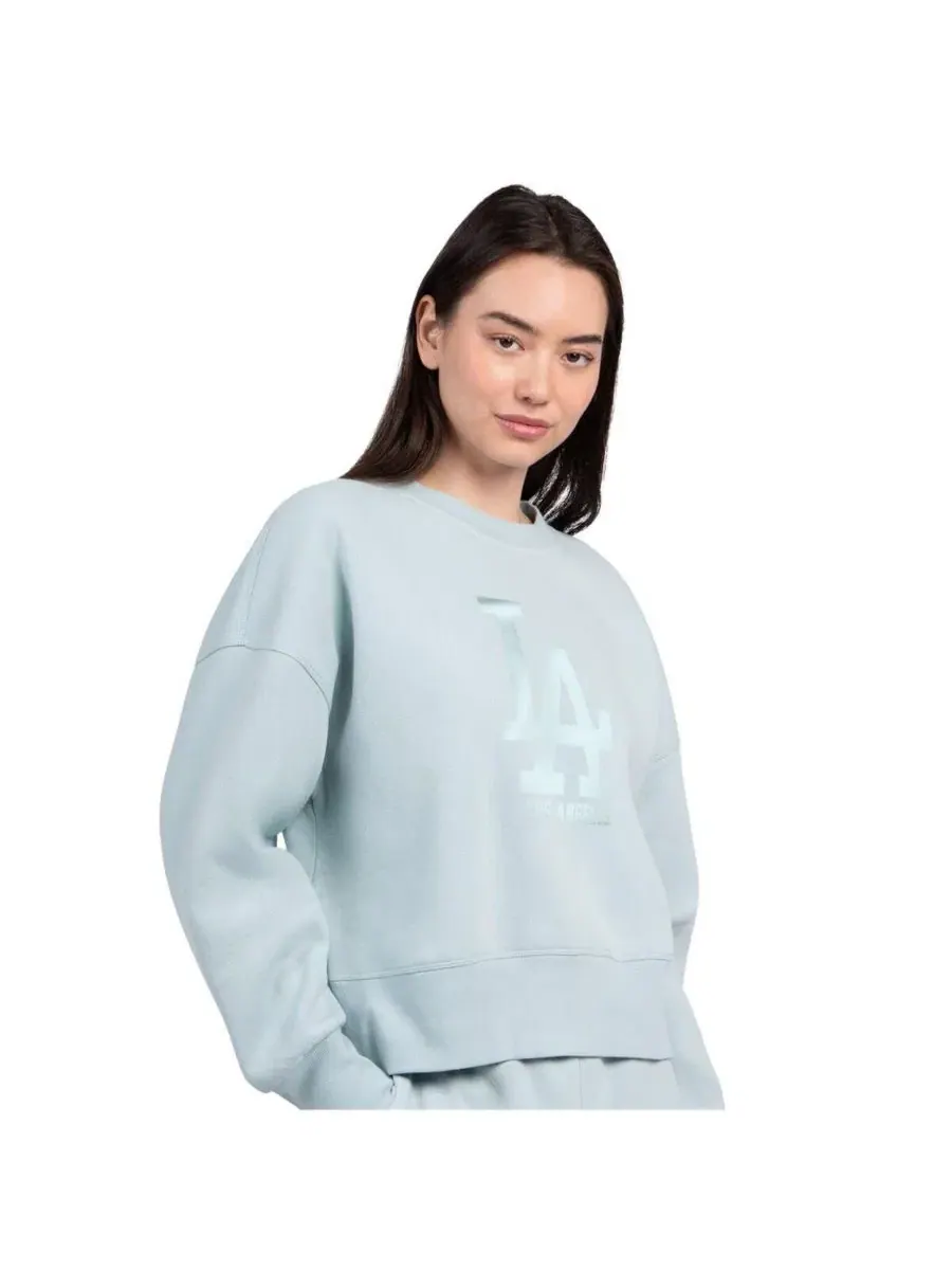 Женский свитшот из флиса с принтом Los Angeles Dodgers Pastels Boxy Starter — изображение 1 из 3, мята