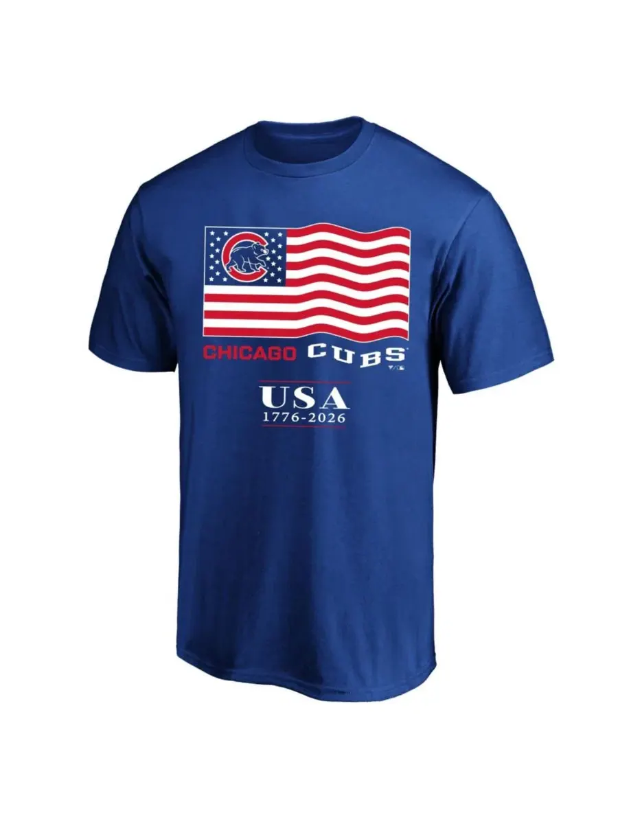 Футболка с длинным рукавом USA 1776-2026 Chicago Cubs Fanatics — изображение 1 из 1, королевский