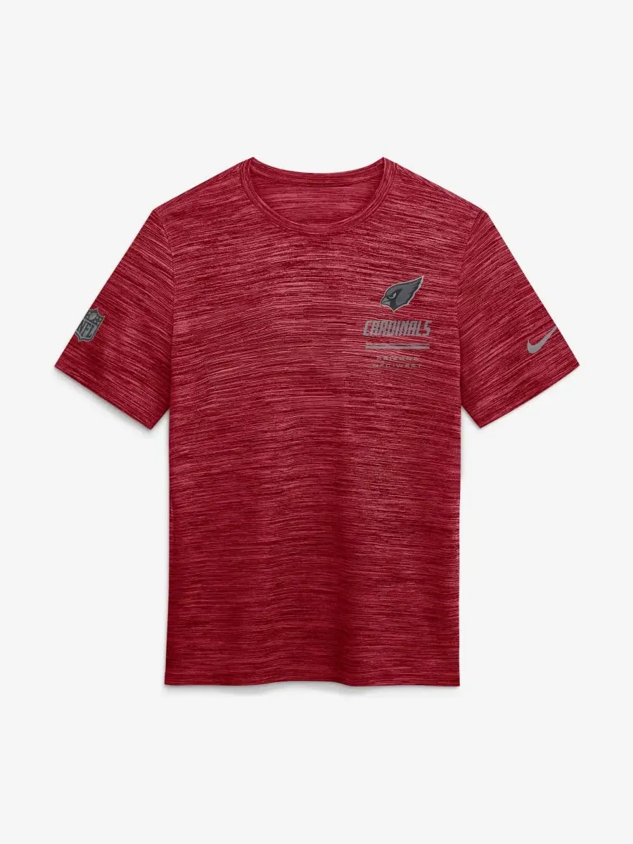 Футболка с коротким рукавом и кросс-дай принтом, модель Arizona Cardinals Sideline Double Covered — изображение 3 из 5