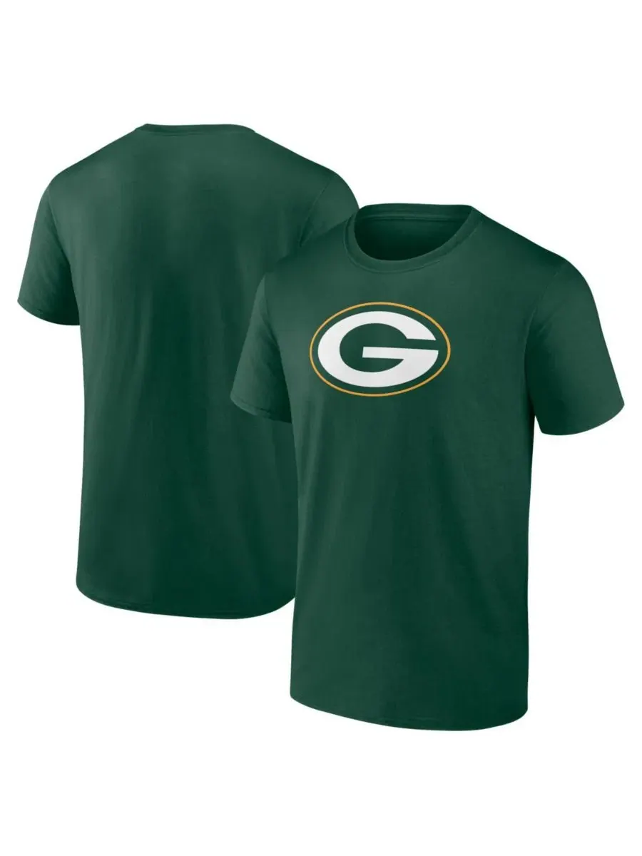 Футболка с коротким рукавом с принтом логотипа команды Green Bay Packers Logo Athletic — изображение 1 из 3, зеленый