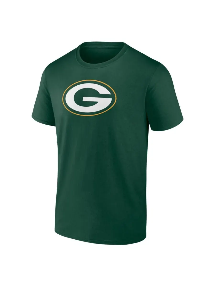 Футболка с коротким рукавом с принтом логотипа команды Green Bay Packers Logo Athletic — изображение 2 из 3, зеленый
