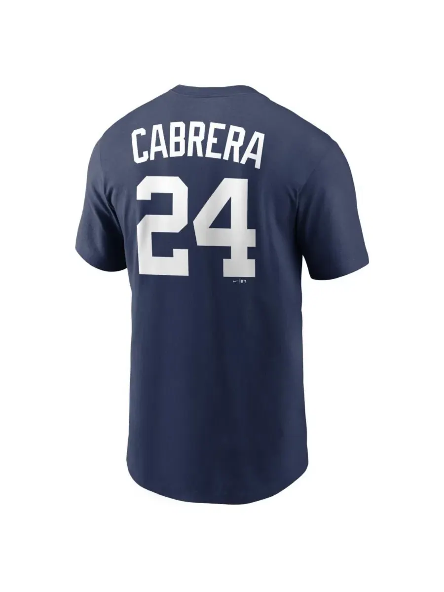 Футболка с коротким рукавом Nike Miguel Cabrera Detroit Tigers Cooperstown Collection — изображение 3 из 3, темно-синий