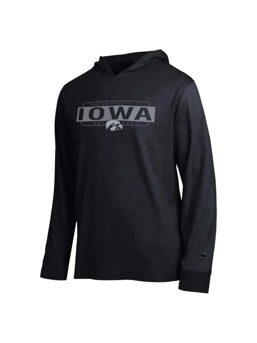 Худи с капюшоном и длинным рукавом с градиентным принтом Iowa Hawkeyes All-Star Champion — изображение 2 из 3, черный