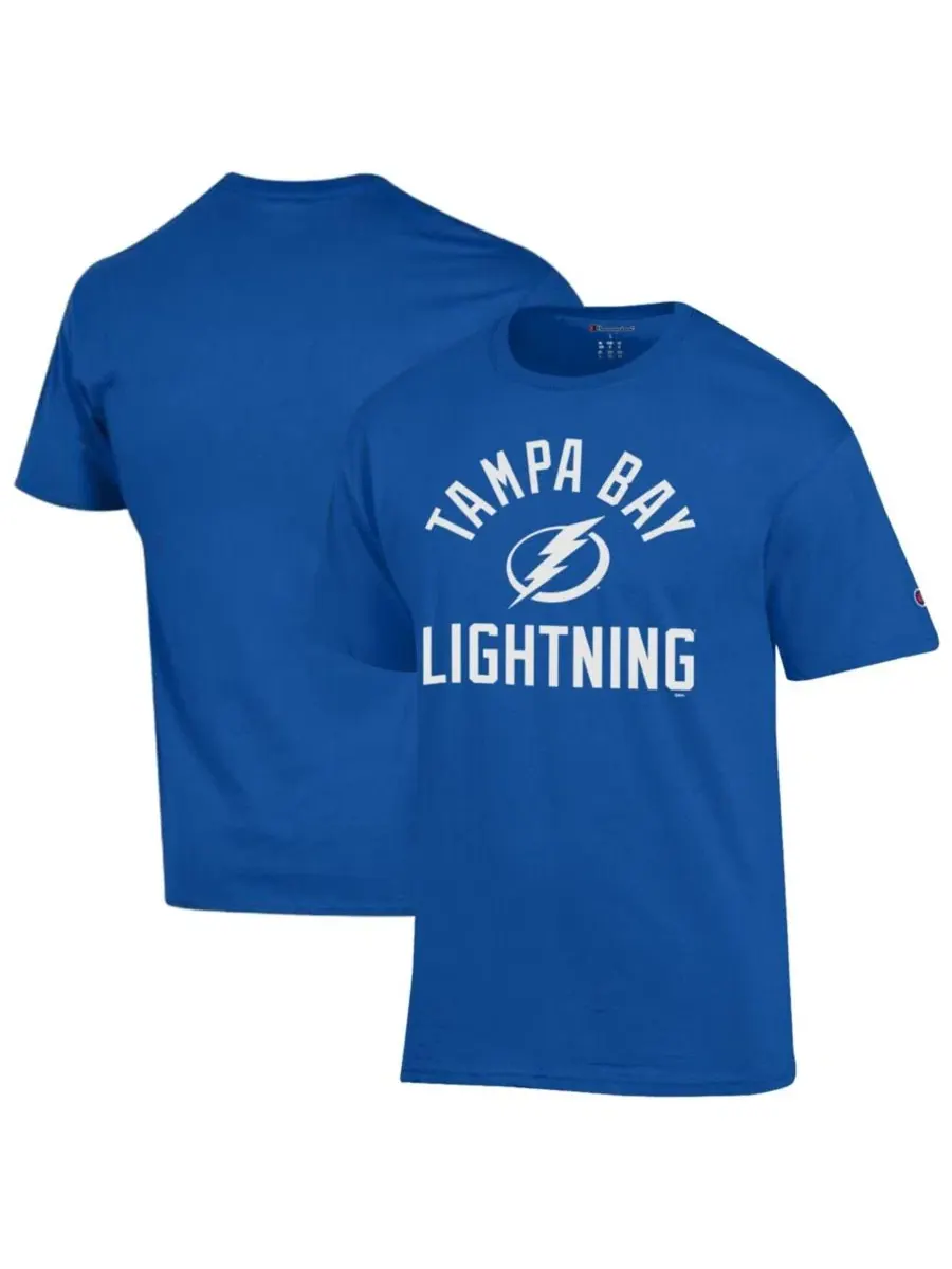Футболка с длинным рукавом с принтом Tampa Bay Lightning Champion — изображение 1 из 3, синий