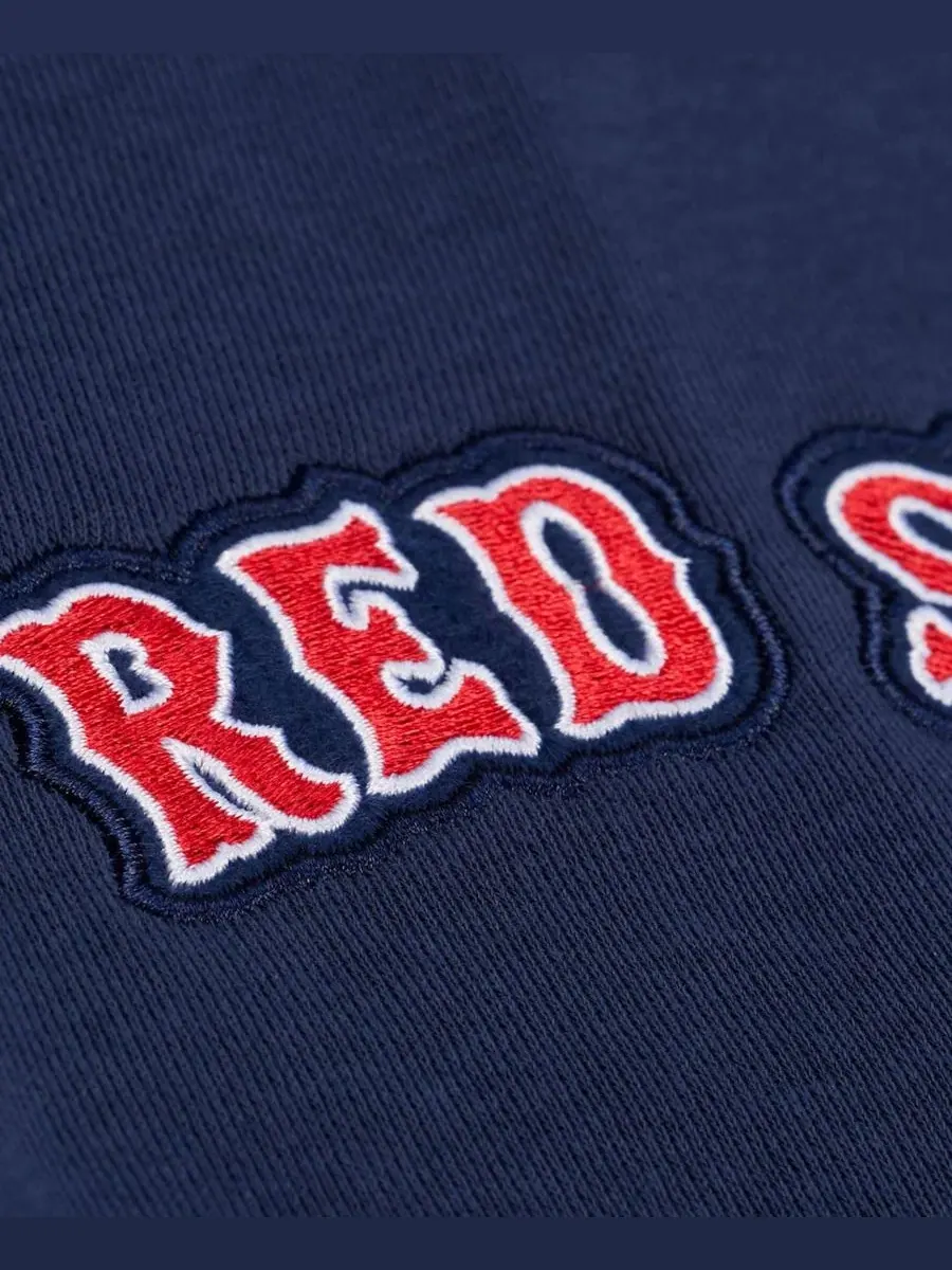Свитшот женский с вышивкой Boston Red Sox Pep Rally Mitchell & Ness — изображение 3 из 5, темно-синий
