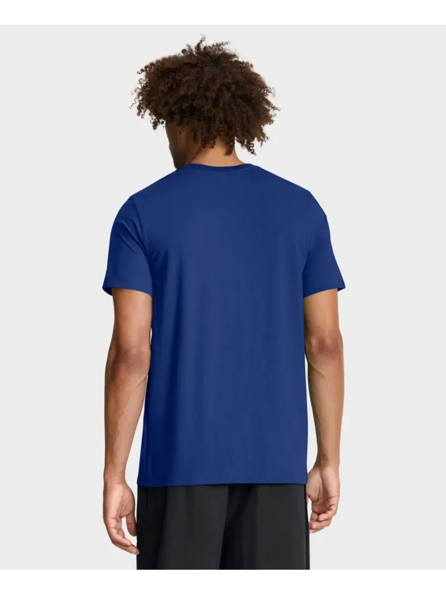 Футболка с коротким рукавом Tri-Blend Logo Chicago Cubs Nike — изображение 4 из 4, королевский