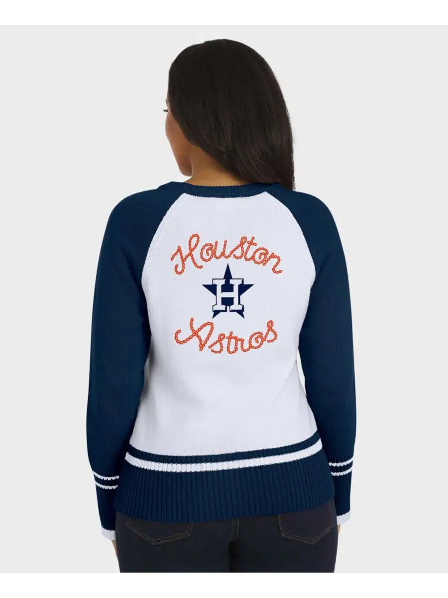 Женский свитер с реглан-рукавами с принтом Houston Astros WEAR by Erin Andrews — изображение 5 из 5, белый