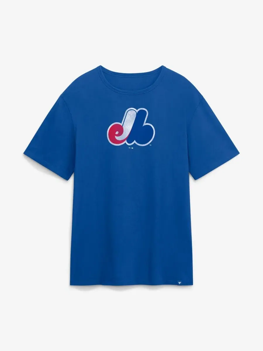 Футболка с принтом Montreal Expos Fanatics — изображение 1 из 2, синий
