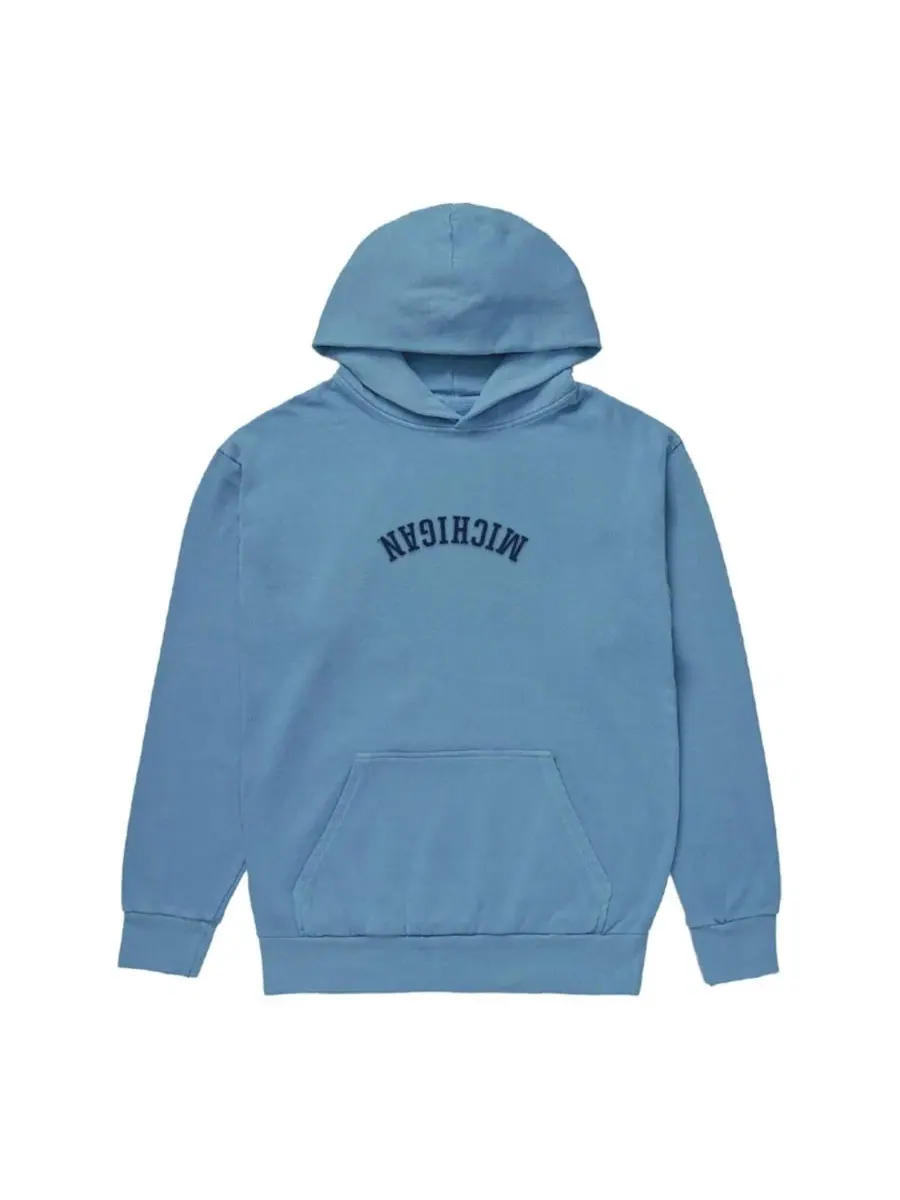 Худи оверсайз с вышивкой Michigan Wolverines Uscape Apparel — изображение 2 из 2, светлый синий