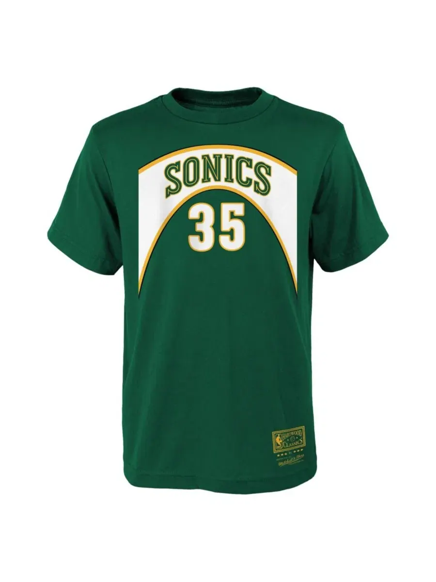Футболка Kevin Durant Green Seattle Supersonics Hardwood Classics Mitchell & Ness — изображение 3 из 3, зеленый