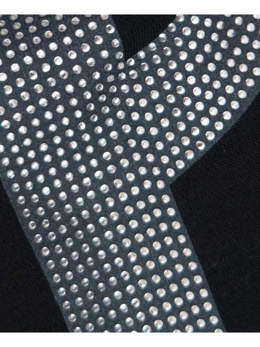 Худи с принтом Rhinestone Relaxed Starter — изображение 3 из 3, черный