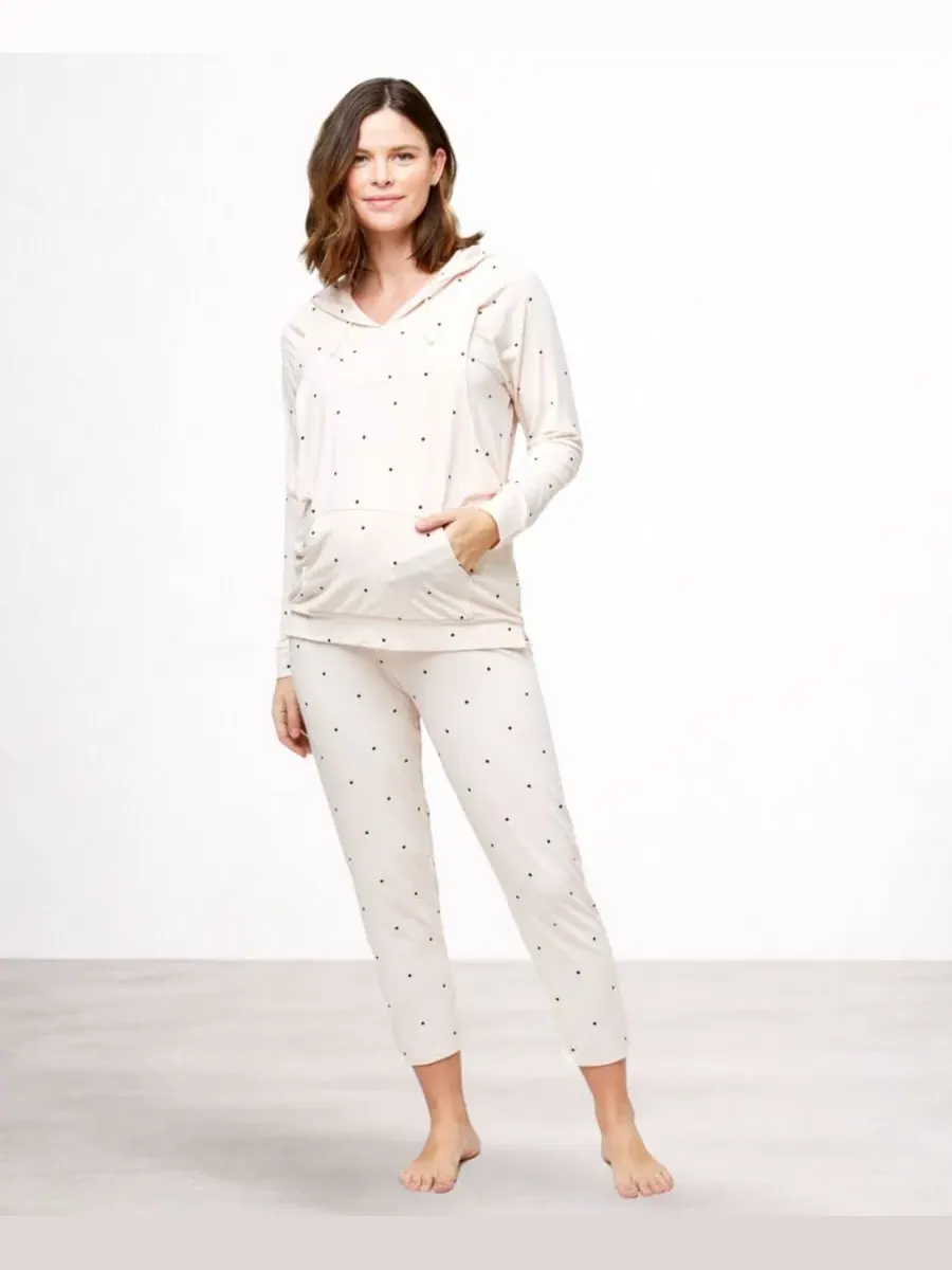 Брюки для беременных с завышенной талией Max Tapered NOM Maternity, Dots — изображение 2 из 4