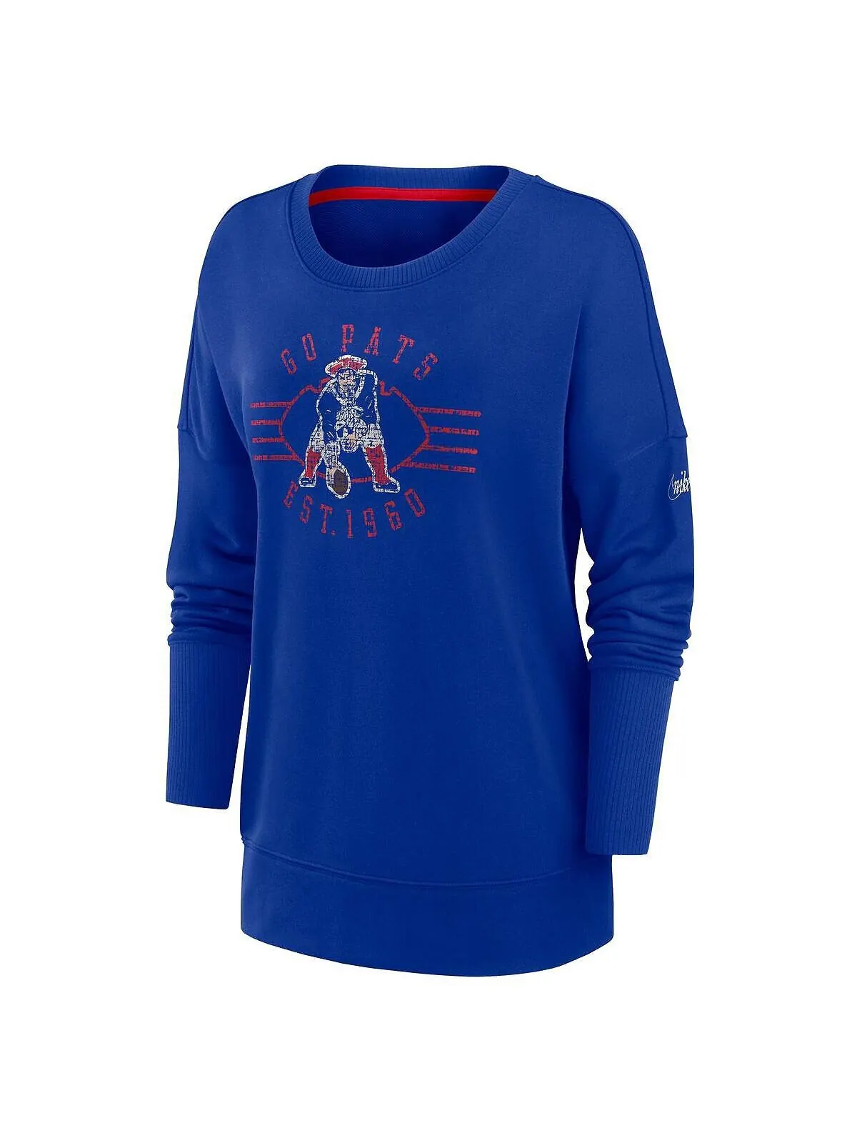 Женский пуловер с капюшоном royal new england patriots rewind playback icon performance Nike — изображение 2 из 2