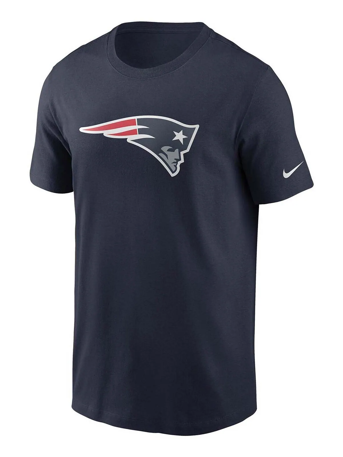 Мужская темно-синяя футболка с основным логотипом New England Patriots Nike — изображение 3 из 3, темно-синий