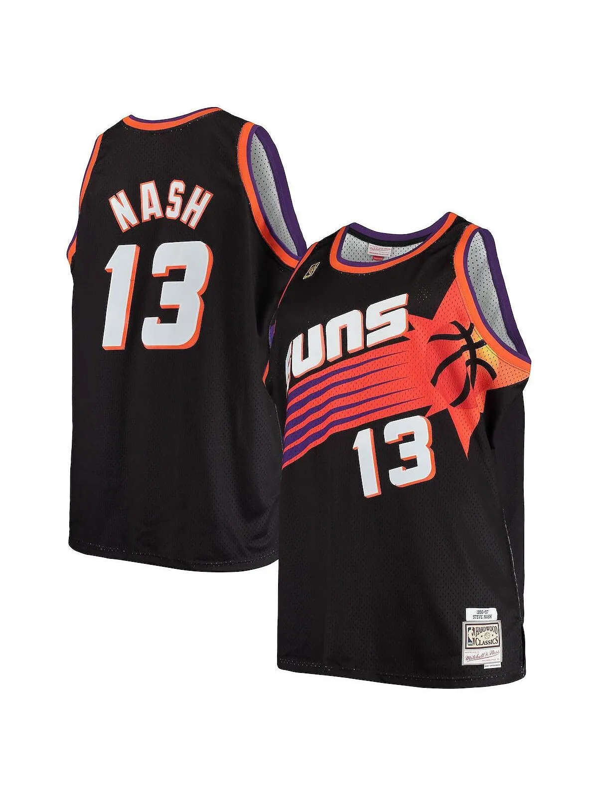 Мужское джерси steve nash black phoenix suns big and tall hardwood classics Mitchell & Ness — изображение 1 из 1, черный
