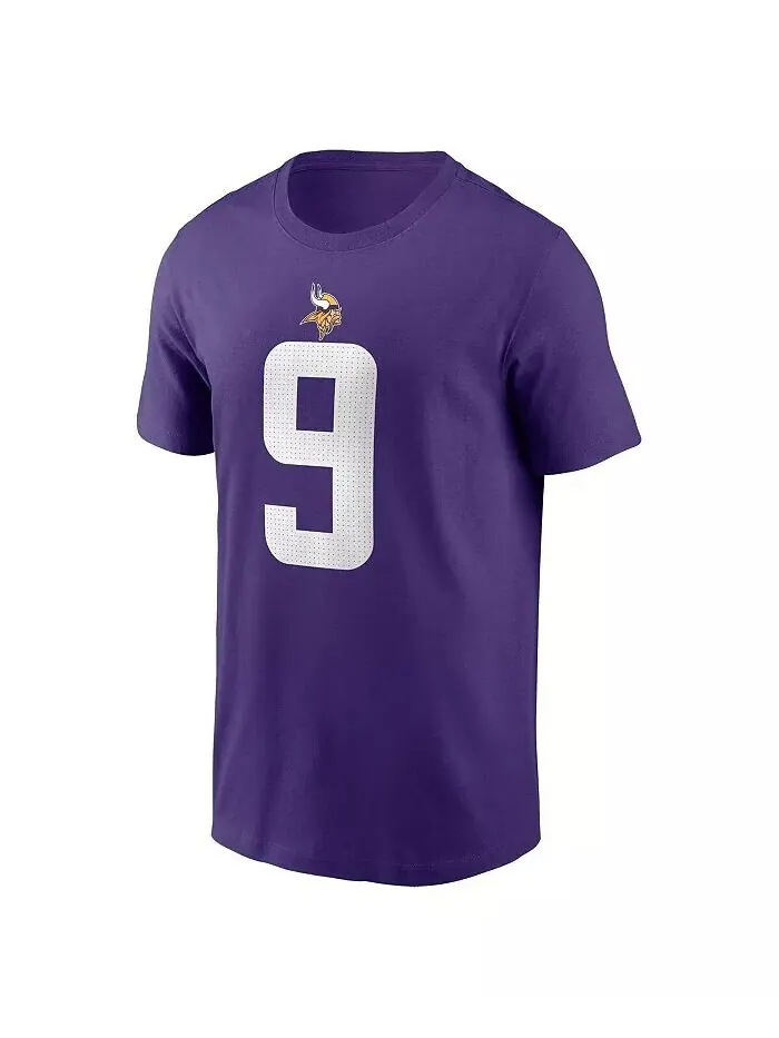 Мужская футболка с именем и номером JJ McCarthy Purple Minnesota Vikings 2024 NFL Draft First Round — изображение 3 из 3