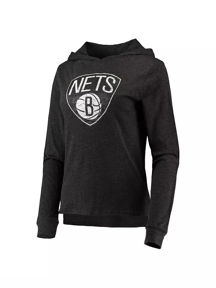 Женский черный комплект для сна с худи и брюками Brooklyn Nets Concepts Sport — изображение 4 из 4