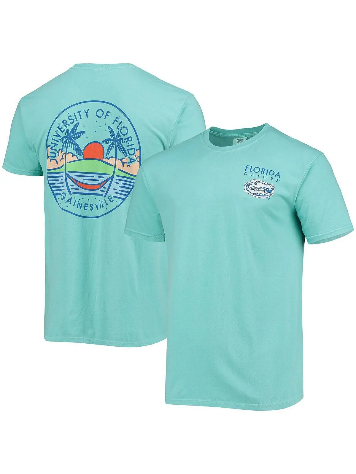 Мужская футболка mint florida gators circle scene comfort colours Image One — зеленый