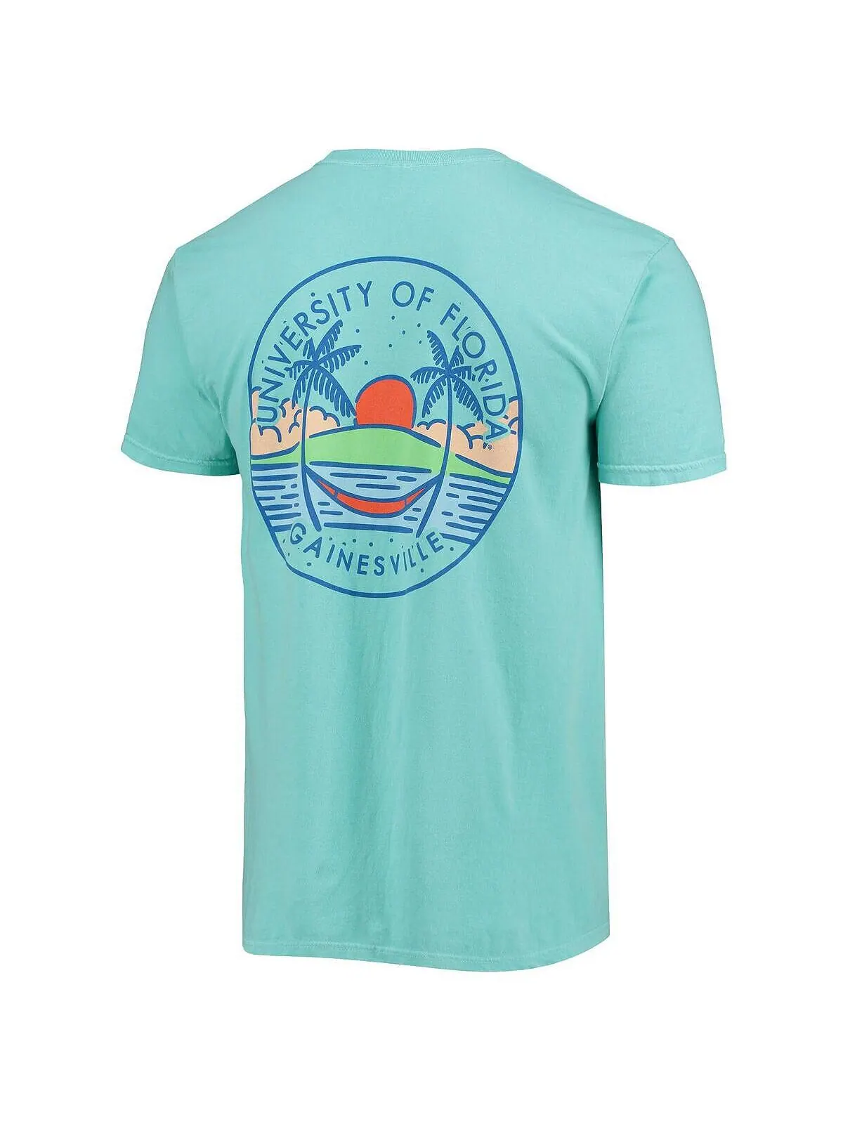 Мужская футболка mint florida gators circle scene comfort colours Image One — изображение 3 из 3, мята