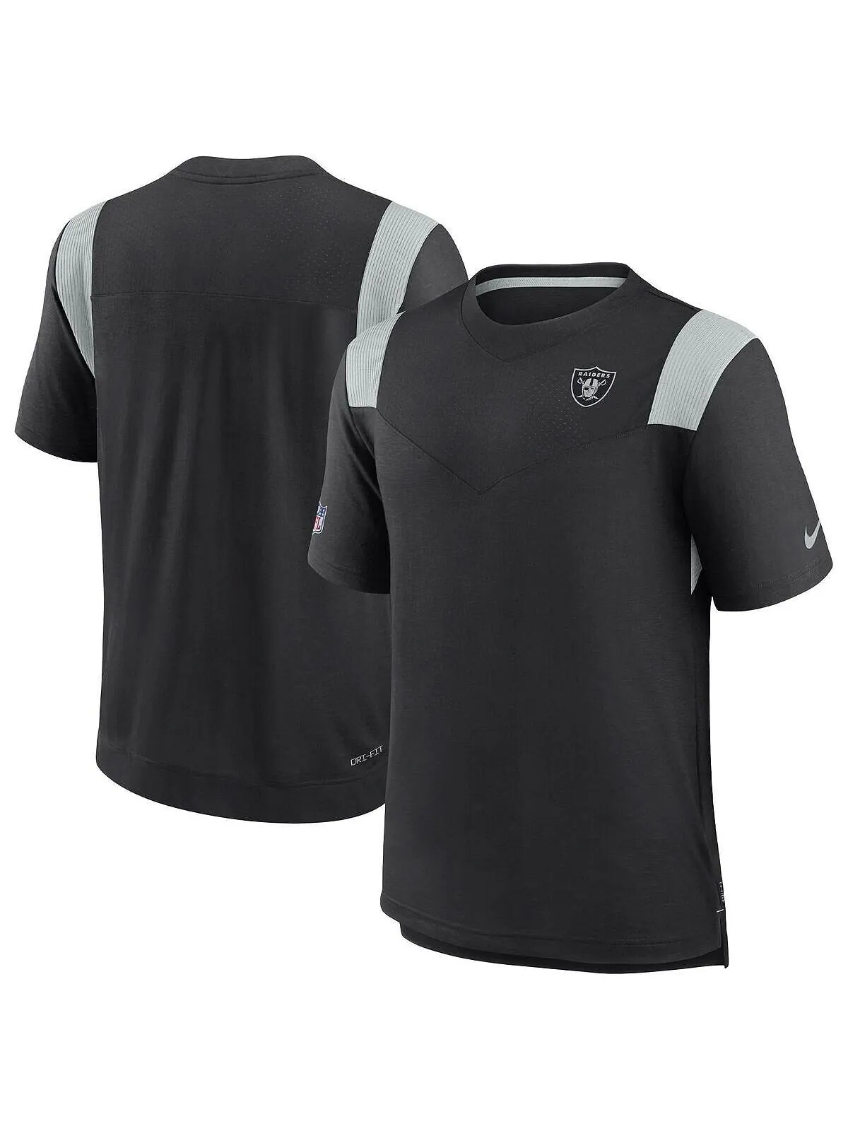 Мужская черная футболка las vegas raiders 2022 sideline в тон с логотипом performance player Nike — изображение 1 из 1