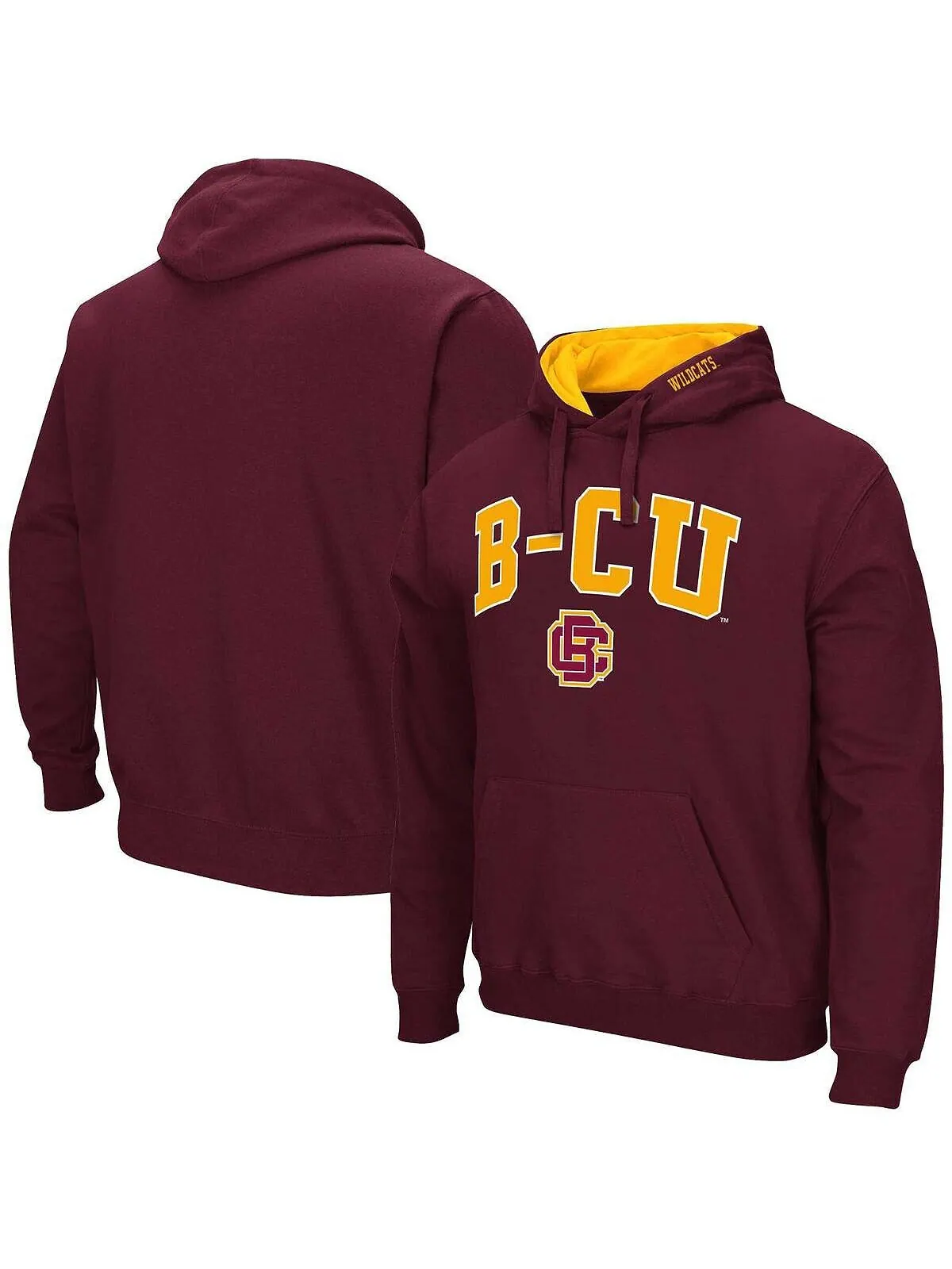 Мужская толстовка с капюшоном maroon bethune-cookman wildcats arch & logo Colosseum — изображение 1 из 3, коричневый
