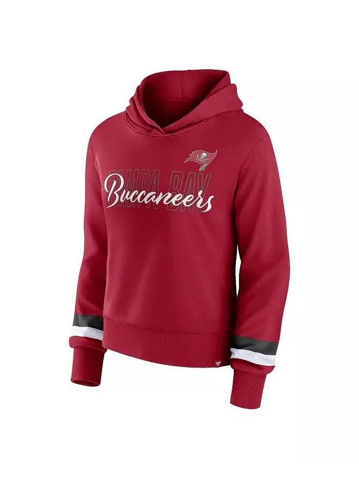 Женская красная толстовка с капюшоном Tampa Bay Buccaneers Over Under Fanatics — изображение 3 из 3