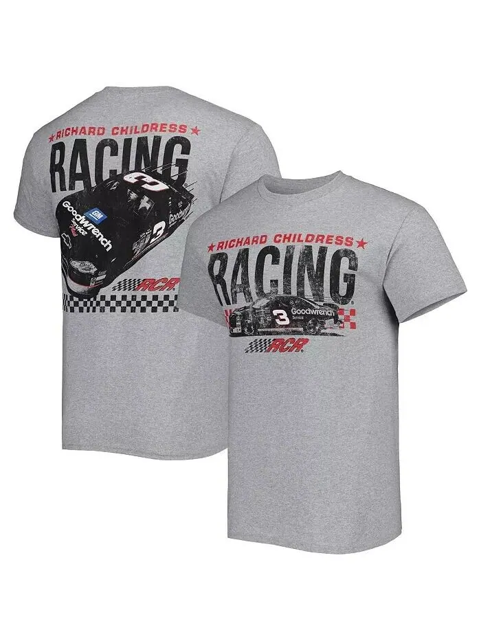 Мужская двусторонняя футболка с автомобилем Heather Grey Richard Childress Racing Goodwrench — изображение 1 из 2