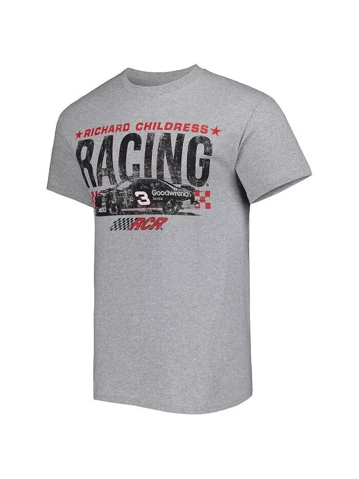 Мужская двусторонняя футболка с автомобилем Heather Grey Richard Childress Racing Goodwrench — изображение 2 из 2