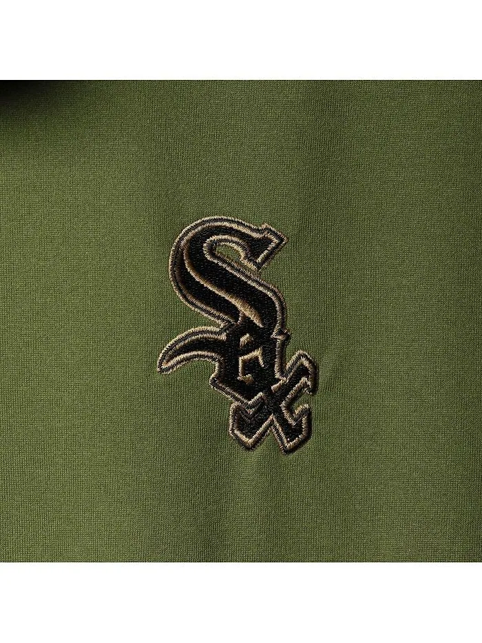 Мужская оливковая рубашка-поло реглан Chicago White Sox Delta Sector LevelWear — изображение 3 из 4, оливковый