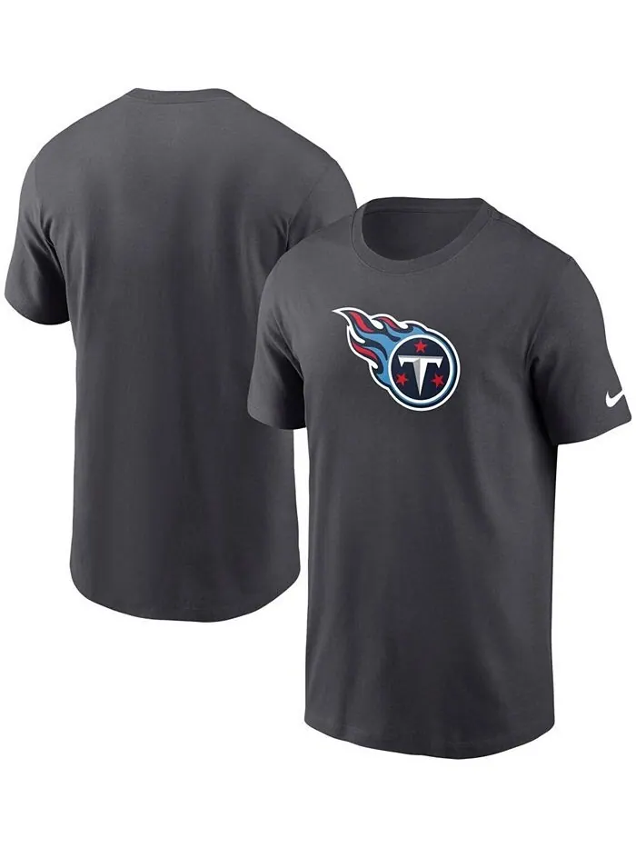 Мужская темно-серая футболка с логотипом Tennessee Titans Primary Nike — изображение 1 из 3, темно-серый