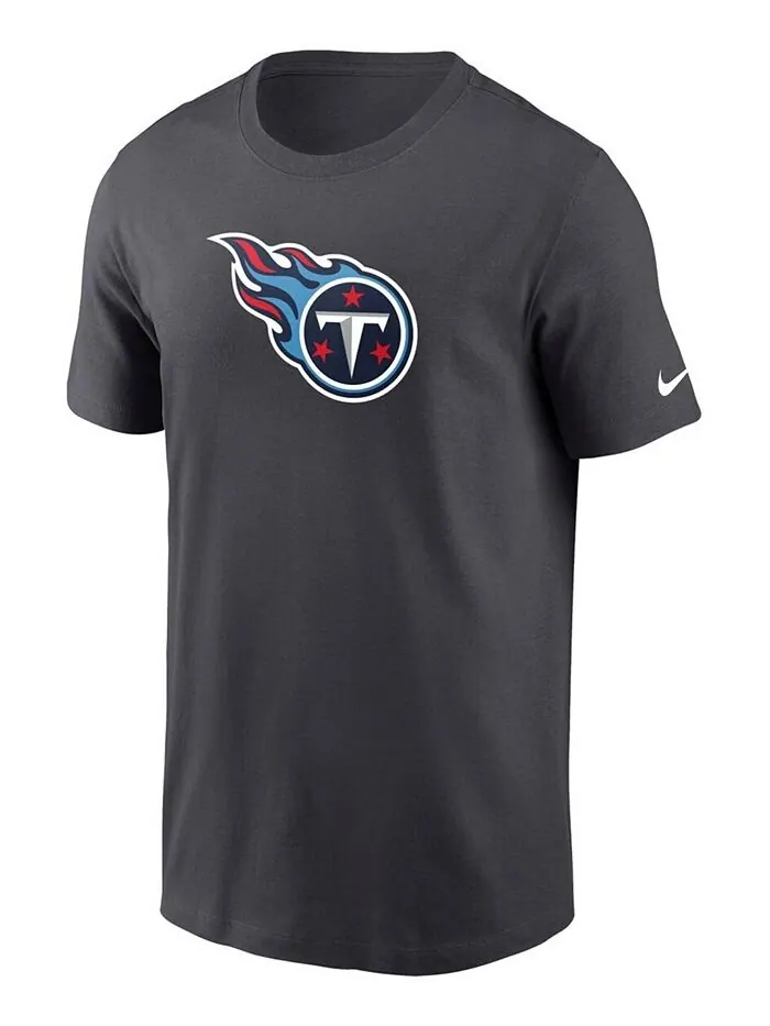 Мужская темно-серая футболка с логотипом Tennessee Titans Primary Nike — изображение 2 из 3, темно-серый