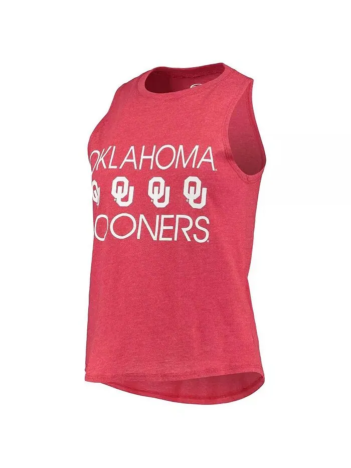 Женский комплект для сна из майки и брюк Oklahoma Sooners Team темно-красного и угольного цвета — изображение 4 из 4