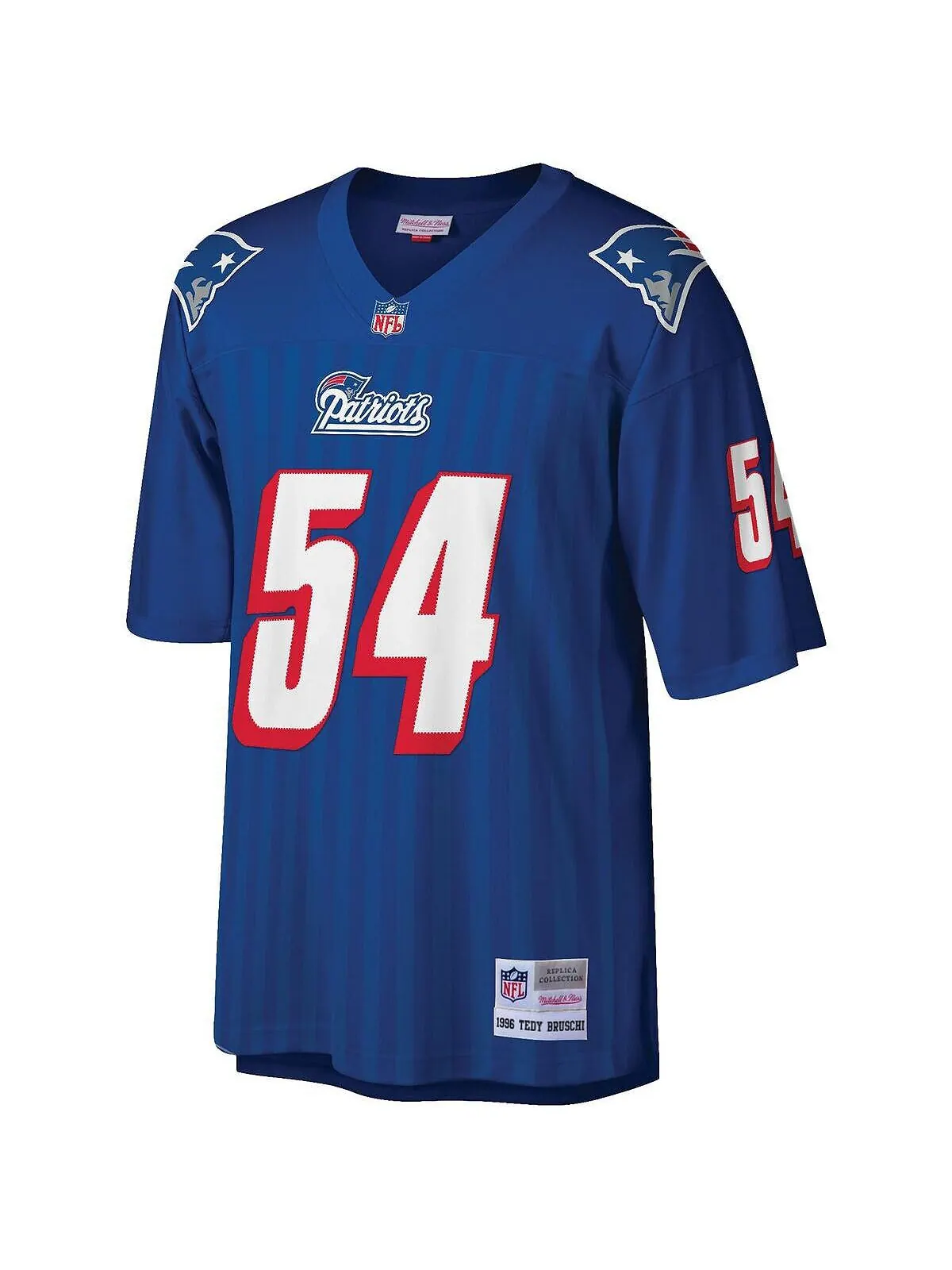 Мужская футболка Теди Бруски Royal New England Patriots Big and Tall 1996 года, реплика вышедшего — изображение 2 из 3
