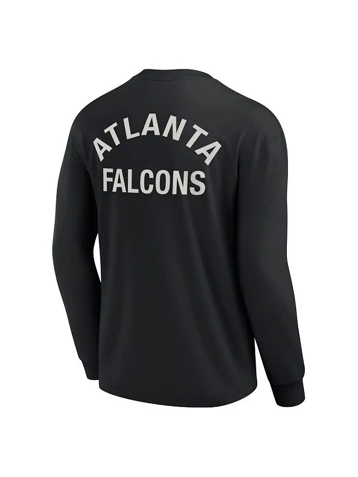 Черная супермягкая футболка с длинным рукавом для мужчин и женщин Atlanta Falcons Fanatics Signature — изображение 3 из 3