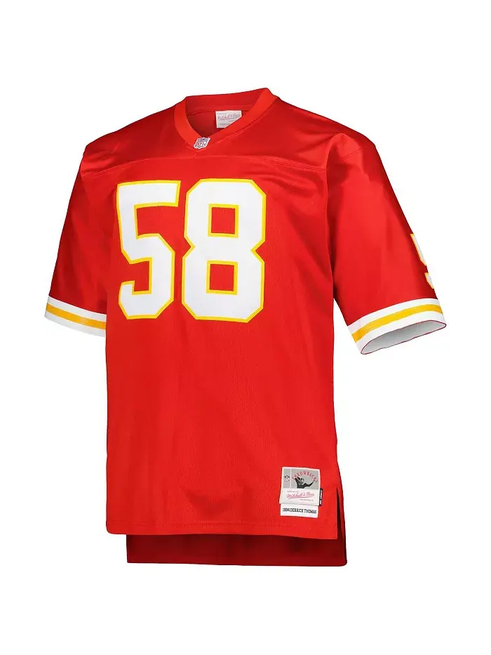 Мужская реплика джерси Derrick Thomas Kansas City Chiefs 1994 года, красная, для высоких и полных — изображение 3 из 3