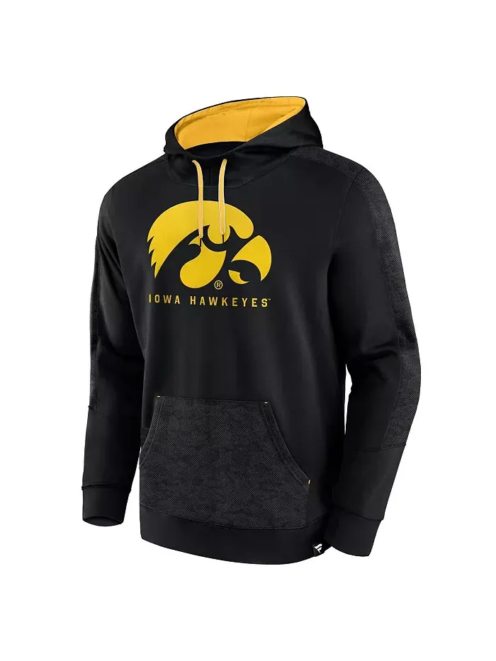 Мужская черная толстовка с капюшоном Iowa Hawkeyes Defender Fanatics — изображение 3 из 3