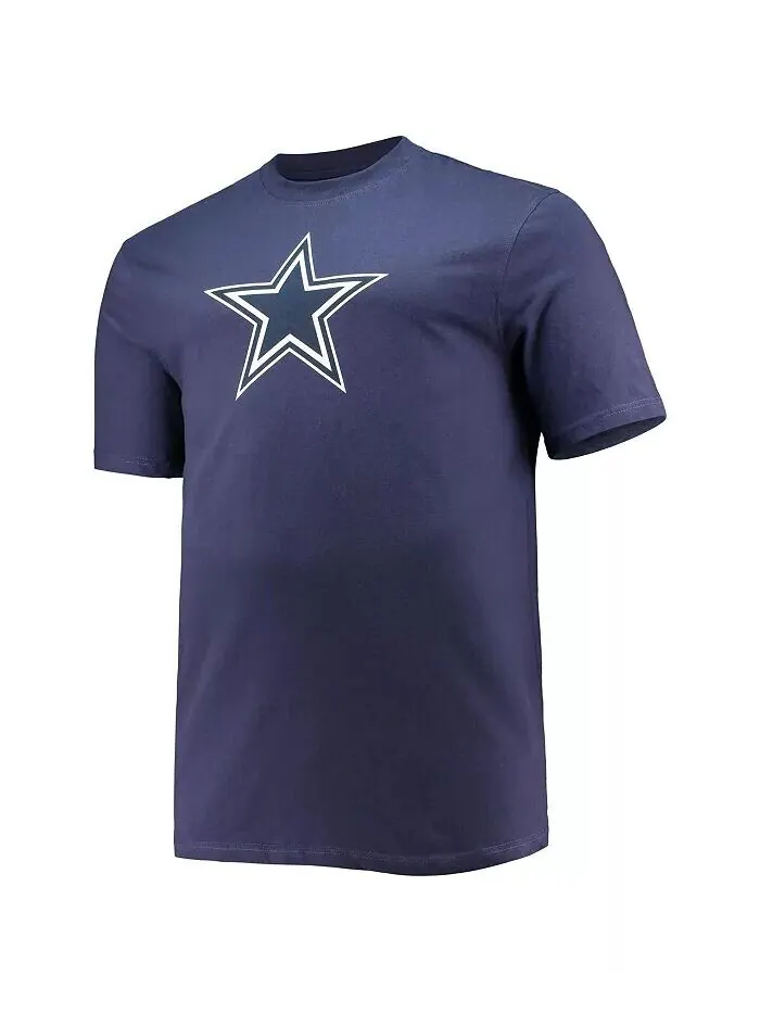Мужская футболка Dak Prescott Navy Dallas Cowboys Big and Tall с именем и номером игрока Fanatics — изображение 2 из 2