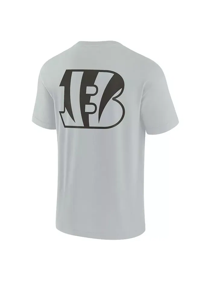 Мужская и женская серая футболка с коротким рукавом Cincinnati Bengals Super Soft Fanatics Signature — изображение 2 из 3