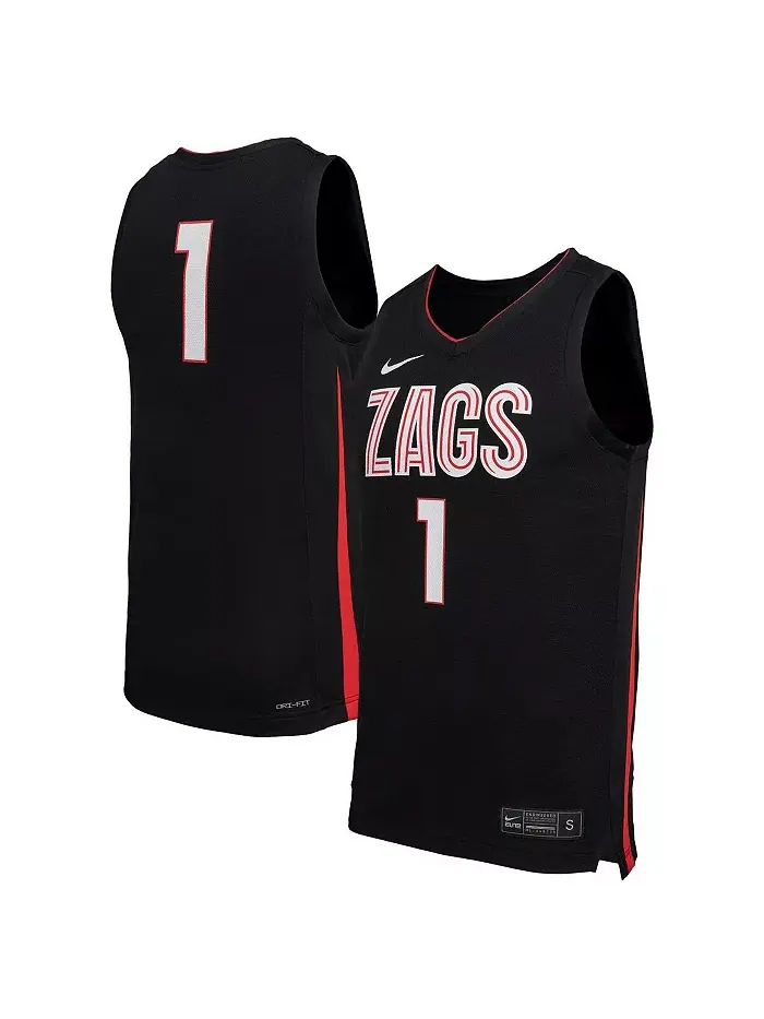 Мужская черная баскетбольная майка-реплика Gonzaga Bulldogs Nike — изображение 1 из 3