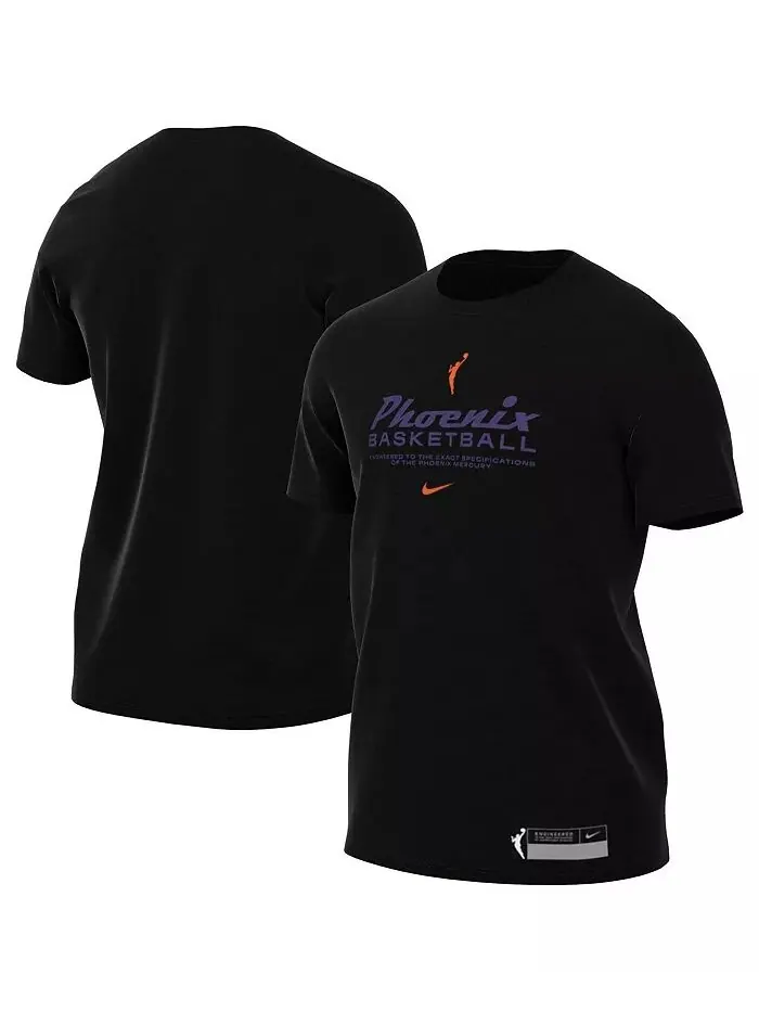 Мужская черная футболка Phoenix Mercury On Court Legend Essential Practice Nike — изображение 1 из 3