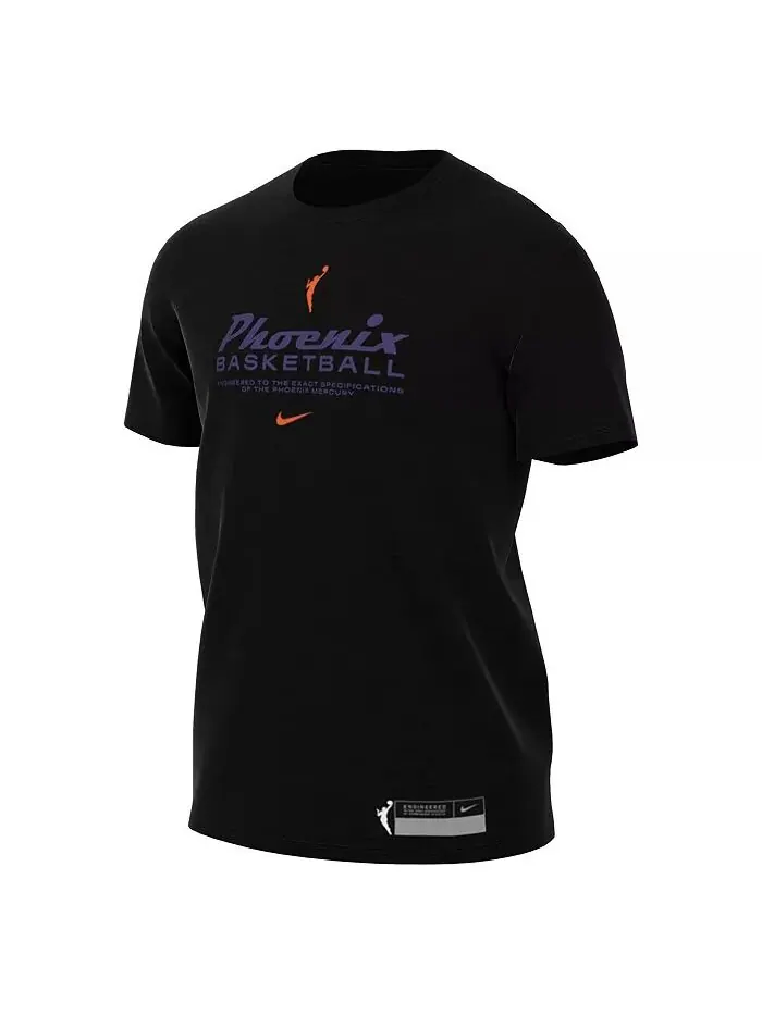 Мужская черная футболка Phoenix Mercury On Court Legend Essential Practice Nike — изображение 2 из 3