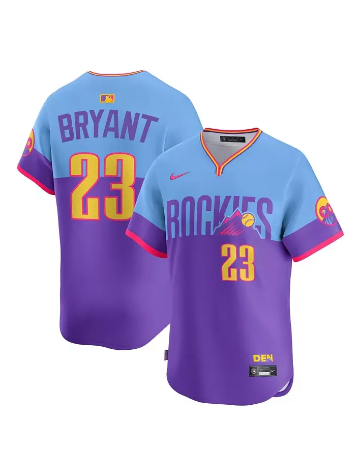 Мужская футболка Kris Bryant Purple Colorado Rockies 2025 City Connect Limited Player Jersey Nike — изображение 1 из 2
